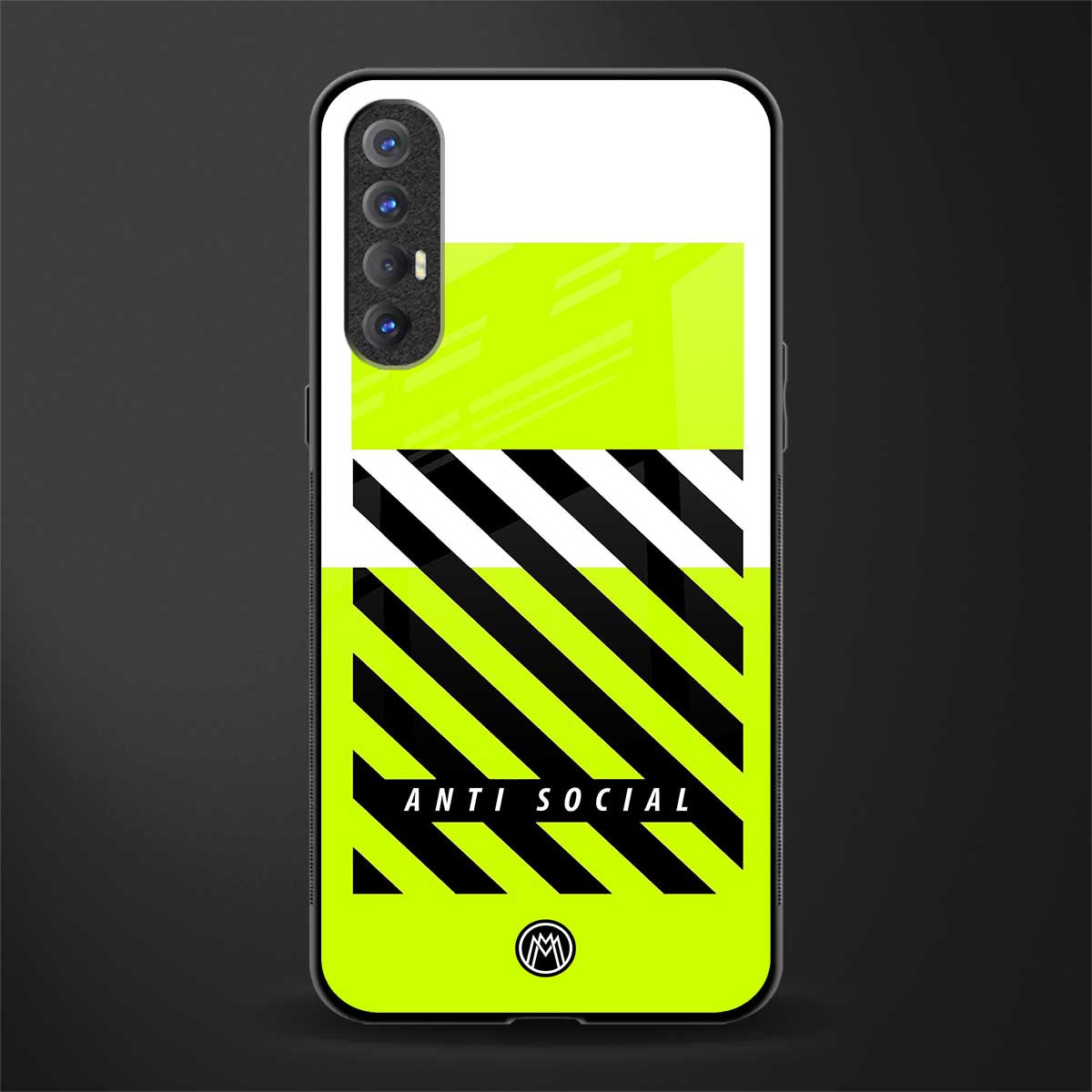 anti social glass case for oppo reno 3 pro image