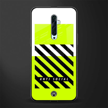 anti social glass case for oppo reno 2f image