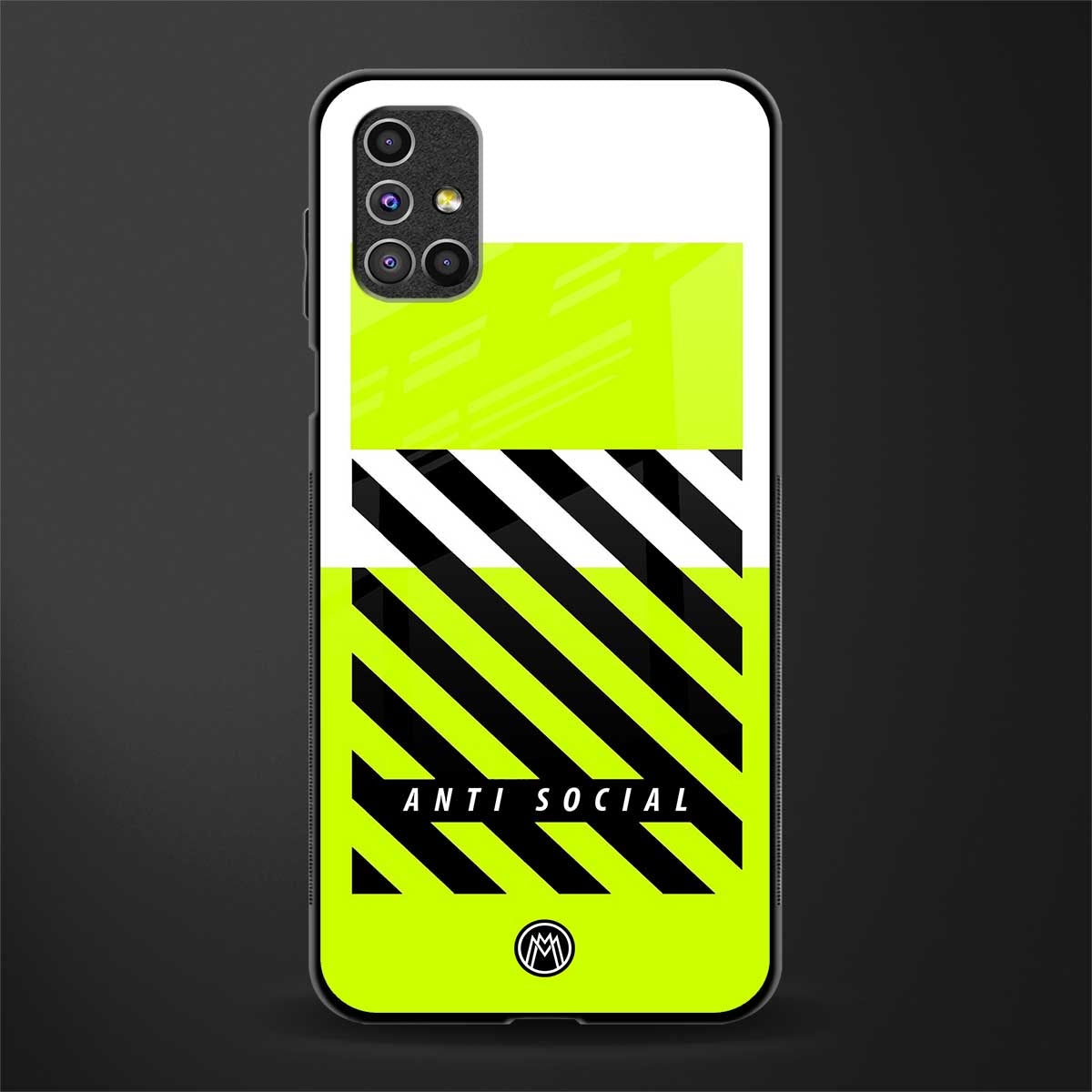 anti social glass case for samsung galaxy m51 image