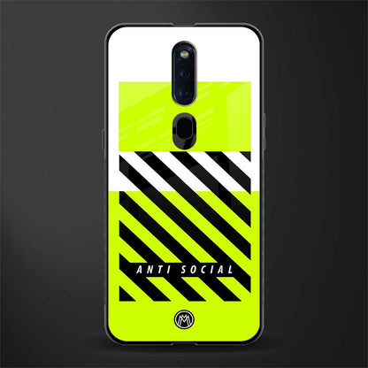 anti social glass case for oppo f11 pro image