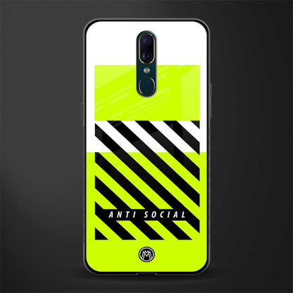 anti social glass case for oppo f11 image