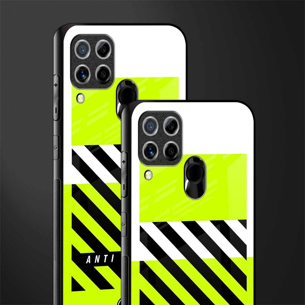 anti social glass case for realme c15 image-2