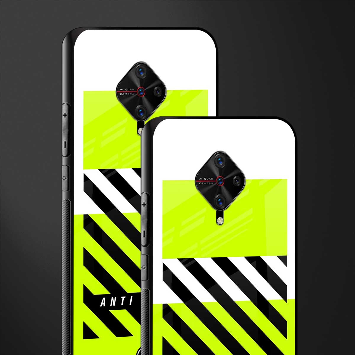 anti social glass case for vivo s1 pro image-2