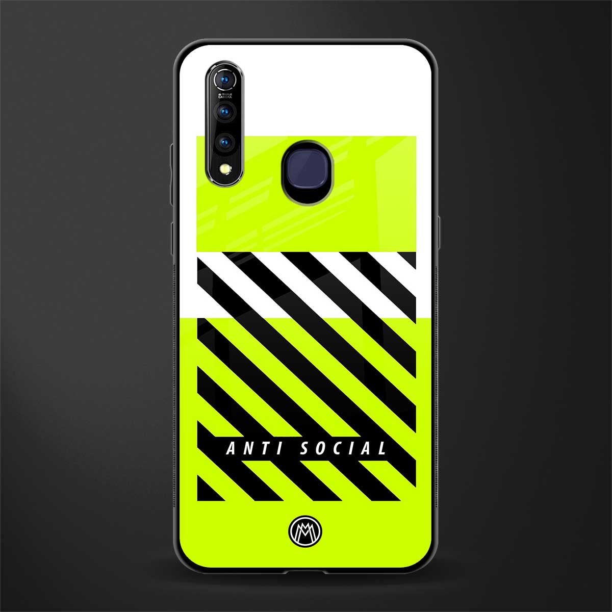 anti social glass case for vivo z1 pro image