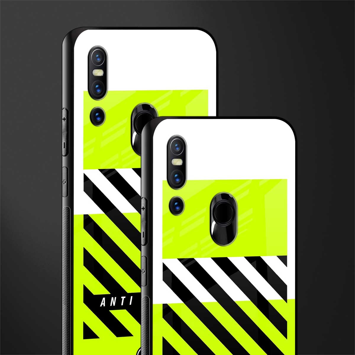 anti social glass case for vivo v15 image-2