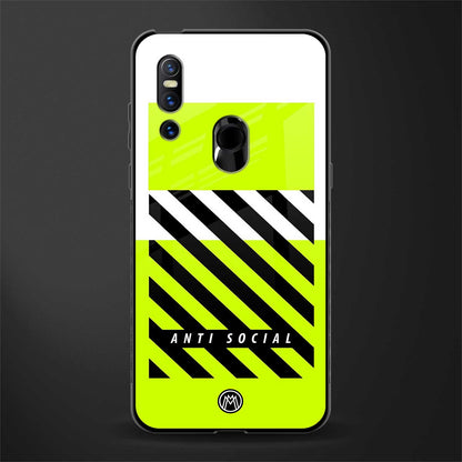 anti social glass case for vivo v15 image