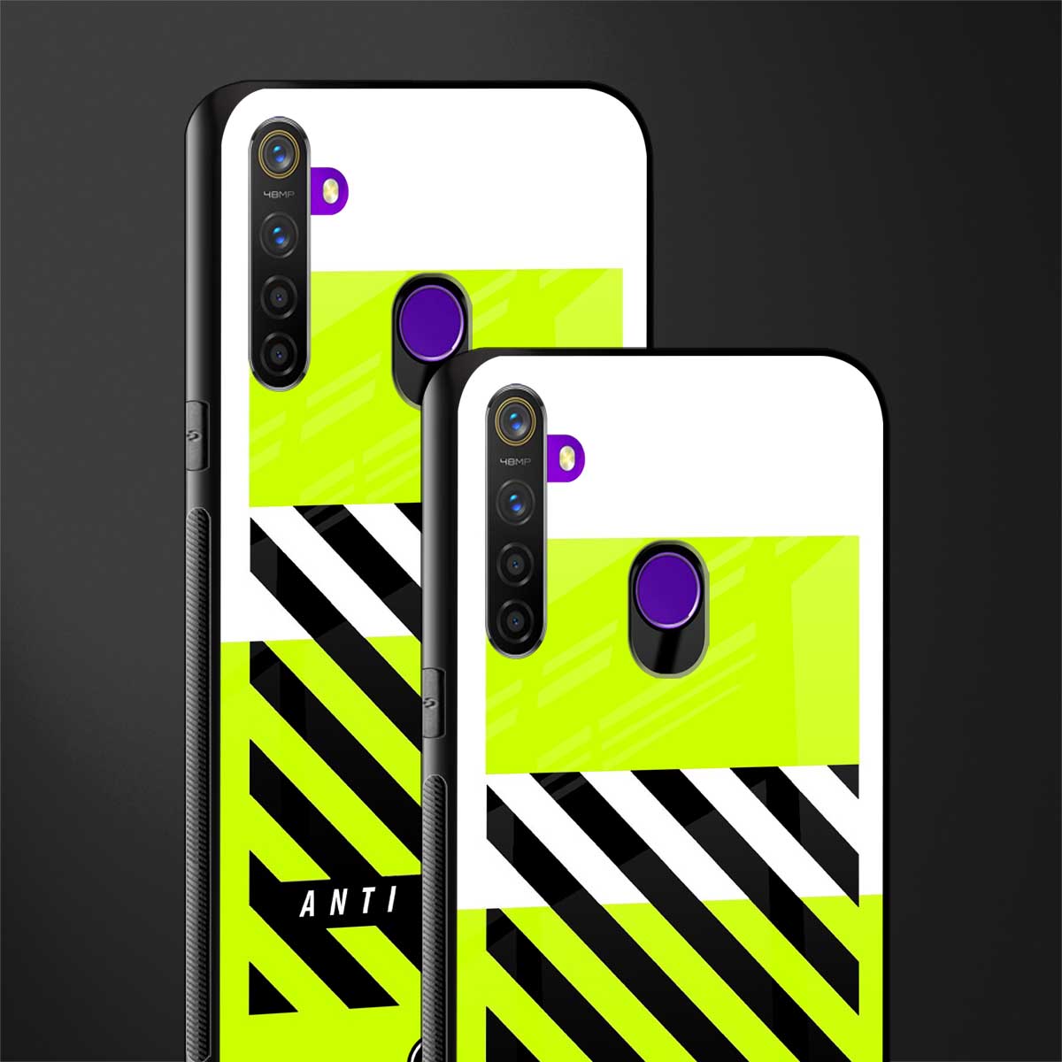 anti social glass case for realme 5s image-2