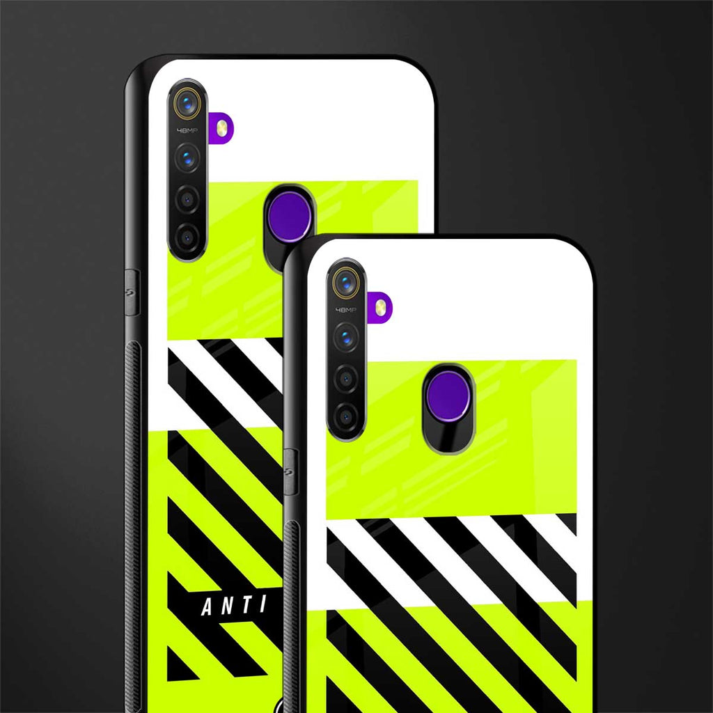 anti social glass case for realme 5 image-2