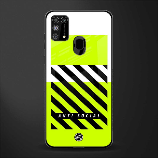 anti social glass case for samsung galaxy f41 image