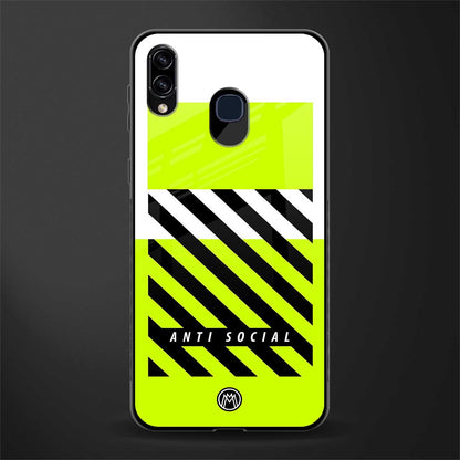 anti social glass case for samsung galaxy a20 image