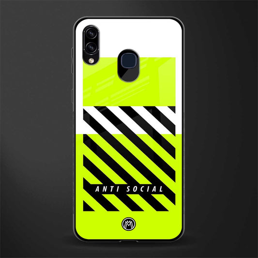 anti social glass case for samsung galaxy a20 image