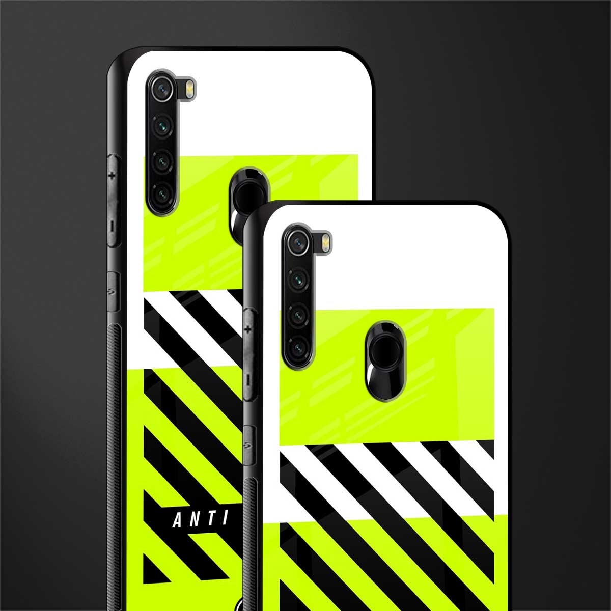 anti social glass case for redmi note 8 image-2