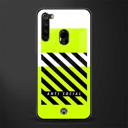 anti social glass case for redmi note 8 image