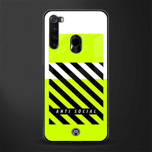 anti social glass case for redmi note 8 image