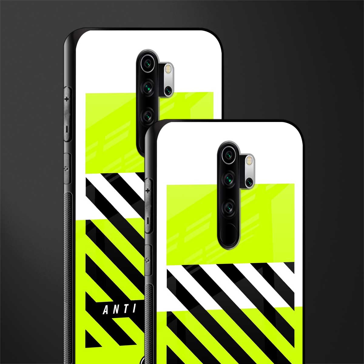 anti social glass case for redmi note 8 pro image-2