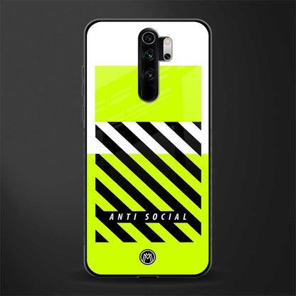 anti social glass case for redmi note 8 pro image