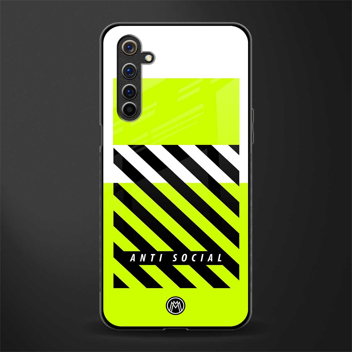 anti social glass case for realme 6i image