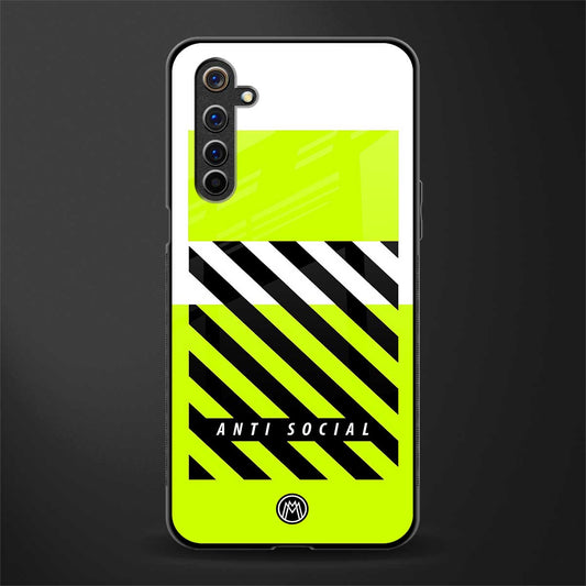 anti social glass case for realme 6 image