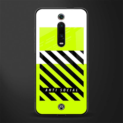 anti social glass case for redmi k20 image