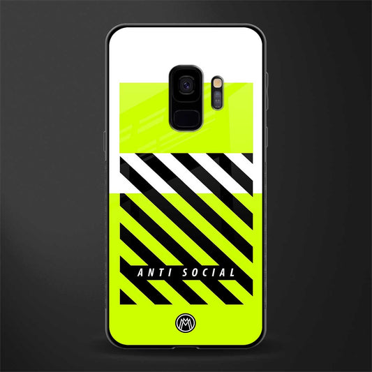anti social glass case for samsung galaxy s9 image