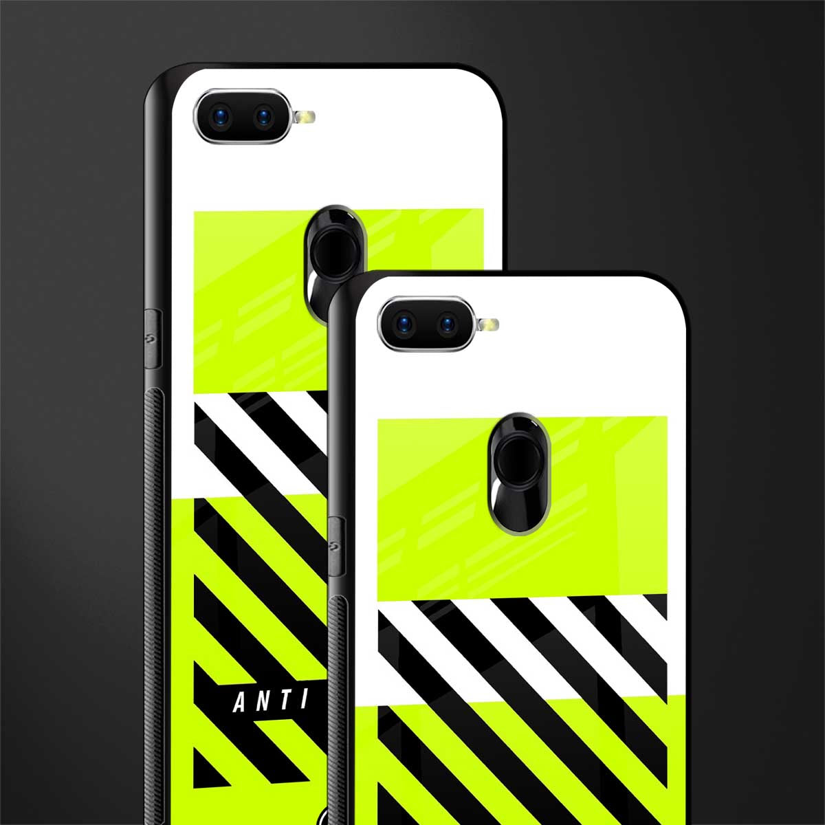 anti social glass case for oppo a12 image-2