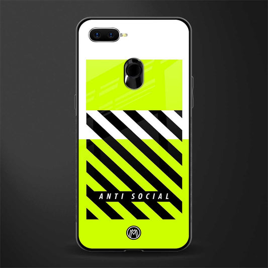 anti social glass case for oppo f9f9 pro image