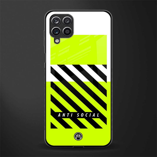 anti social back phone cover | glass case for samsung galaxy a22 4g