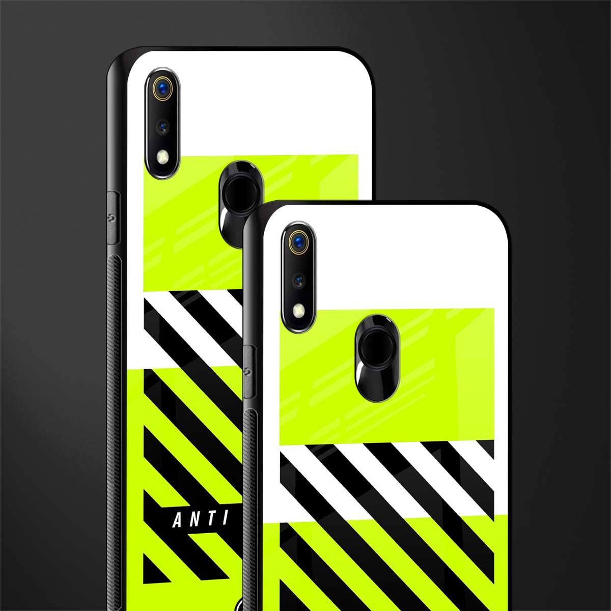 anti social glass case for realme 3 image-2