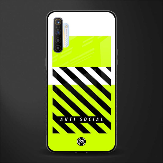 anti social glass case for realme xt image