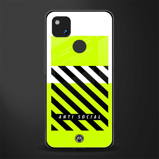 anti social back phone cover | glass case for google pixel 4a 4g