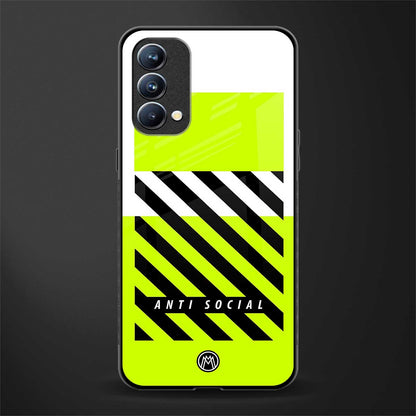 anti social glass case for oppo f19 image