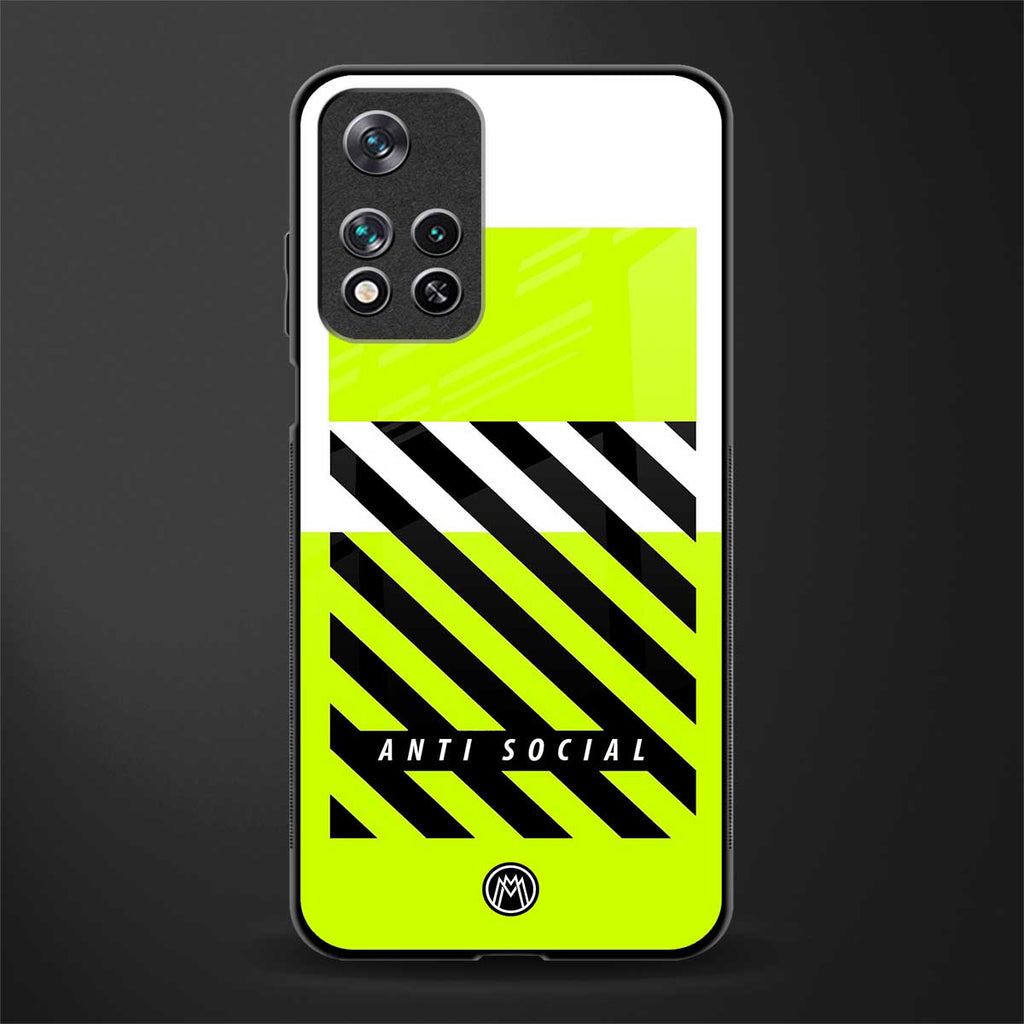 anti social glass case for xiaomi 11i 5g image