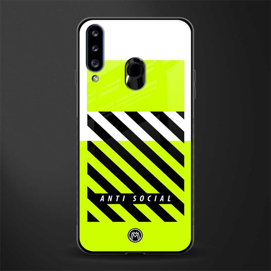 anti social glass case for samsung galaxy a20s image