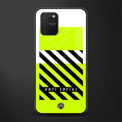 anti social glass case for samsung galaxy a91 image