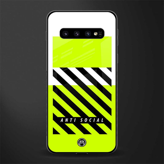 anti social glass case for samsung galaxy s10 image