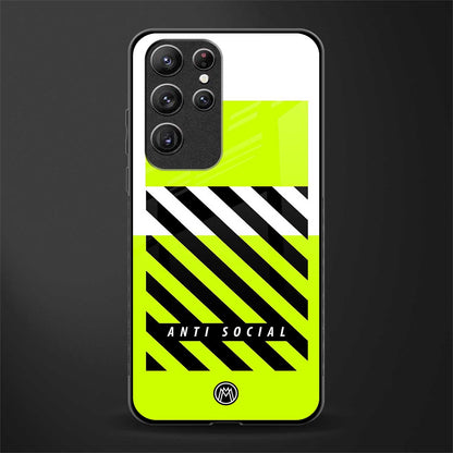 anti social glass case for samsung galaxy s21 ultra image