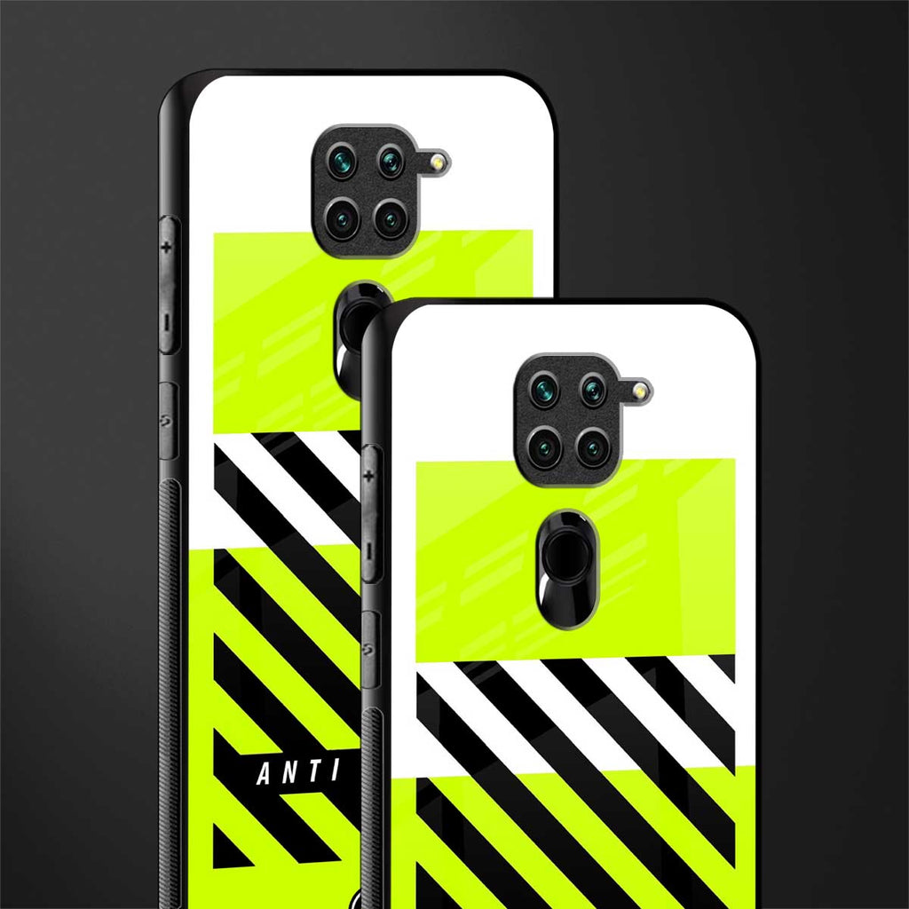 anti social glass case for redmi note 9 image-2