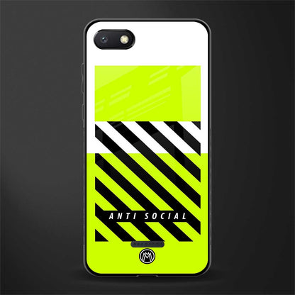 anti social glass case for redmi 6a image