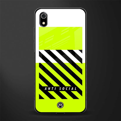 anti social glass case for redmi 7a image