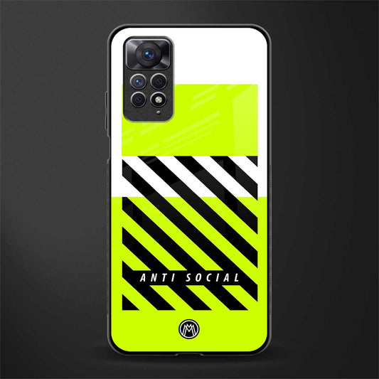 anti social glass case for redmi note 11 pro image