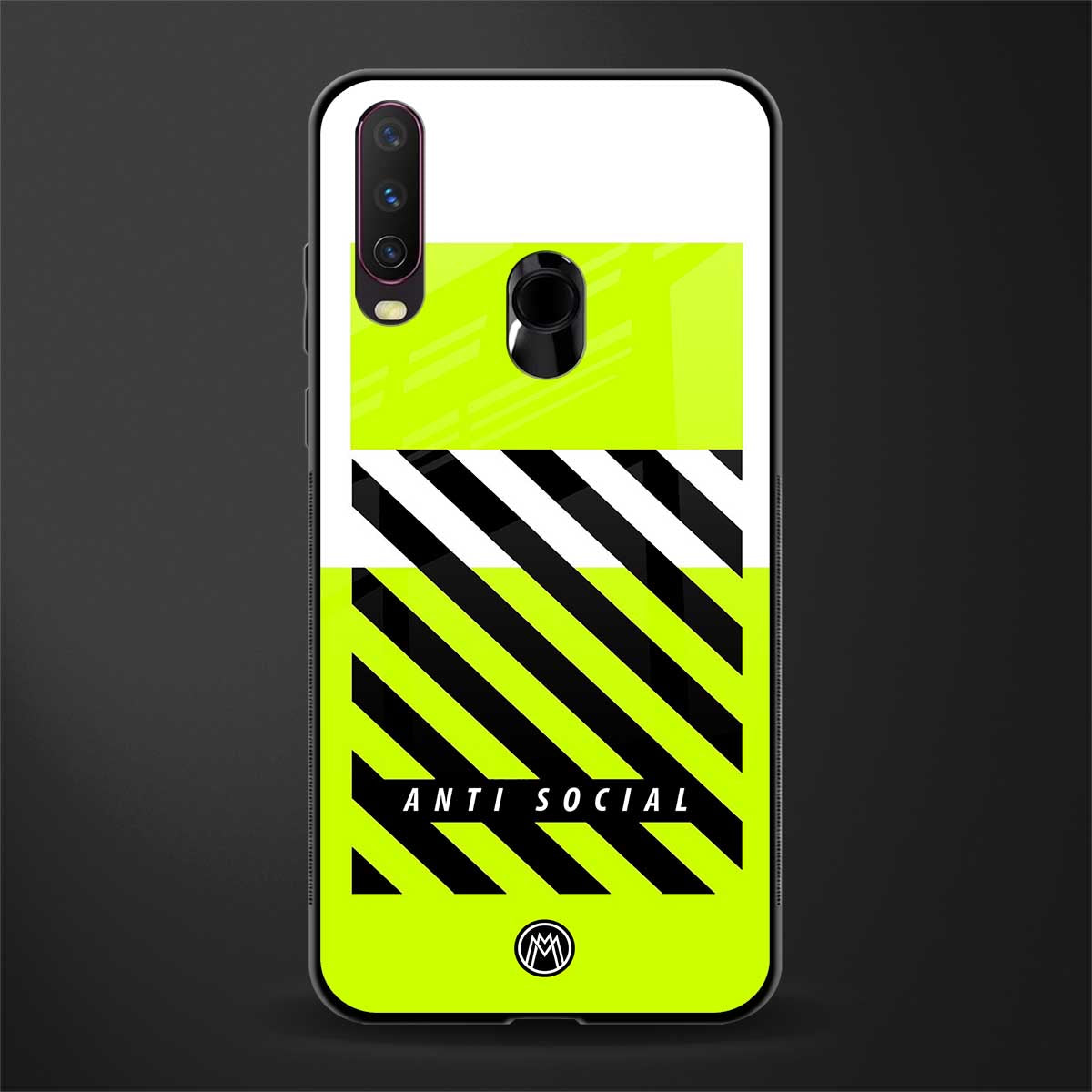 anti social glass case for vivo y17 image