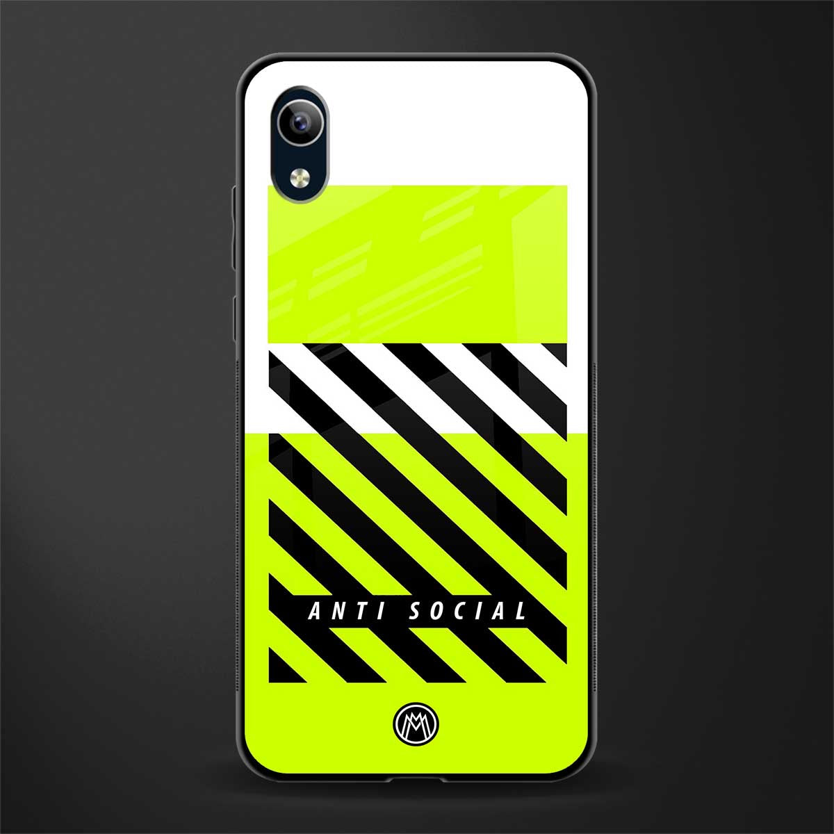 anti social glass case for vivo y1s without fingerprint image