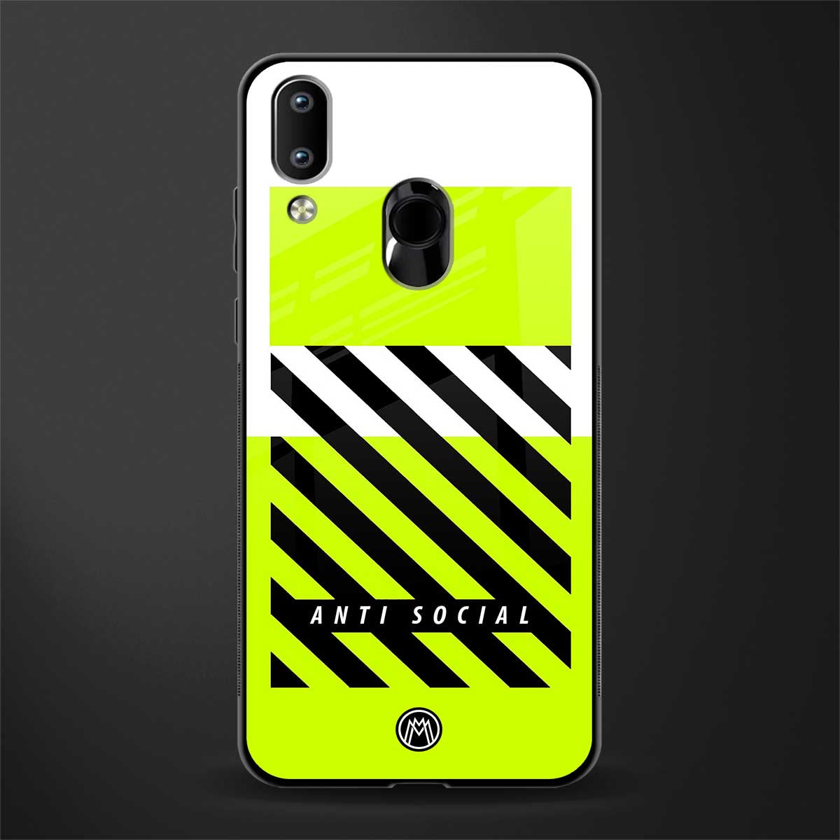 anti social glass case for vivo y95 image