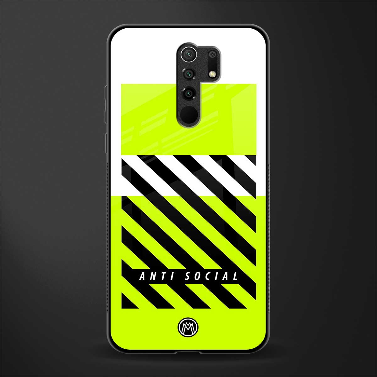 anti social glass case for poco m2 image