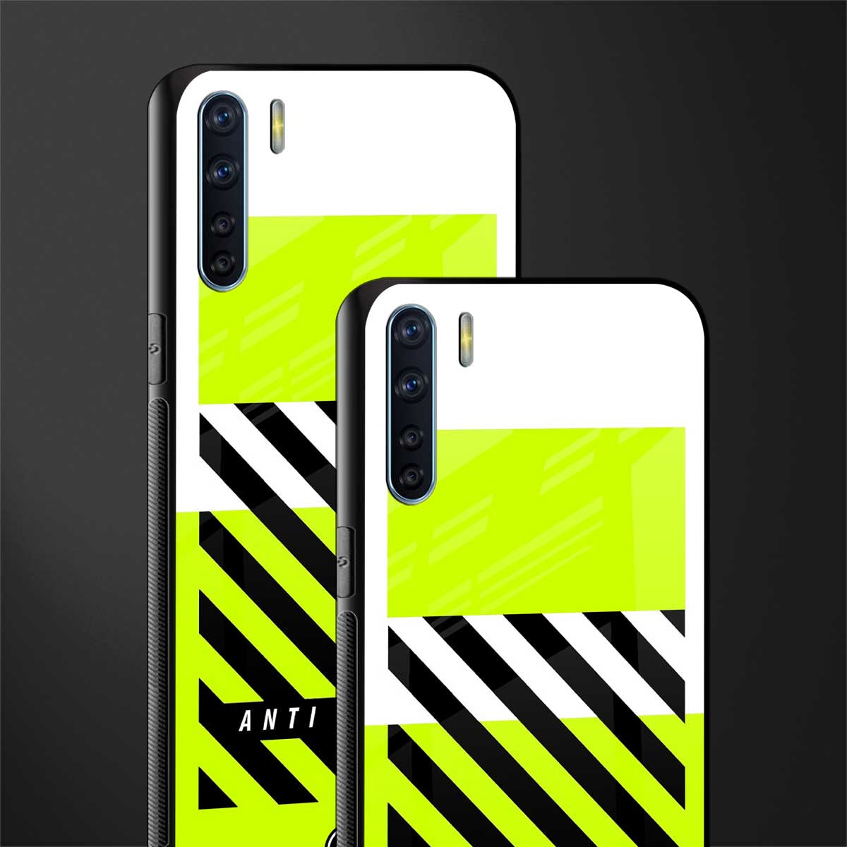 anti social glass case for oppo f15 image-2