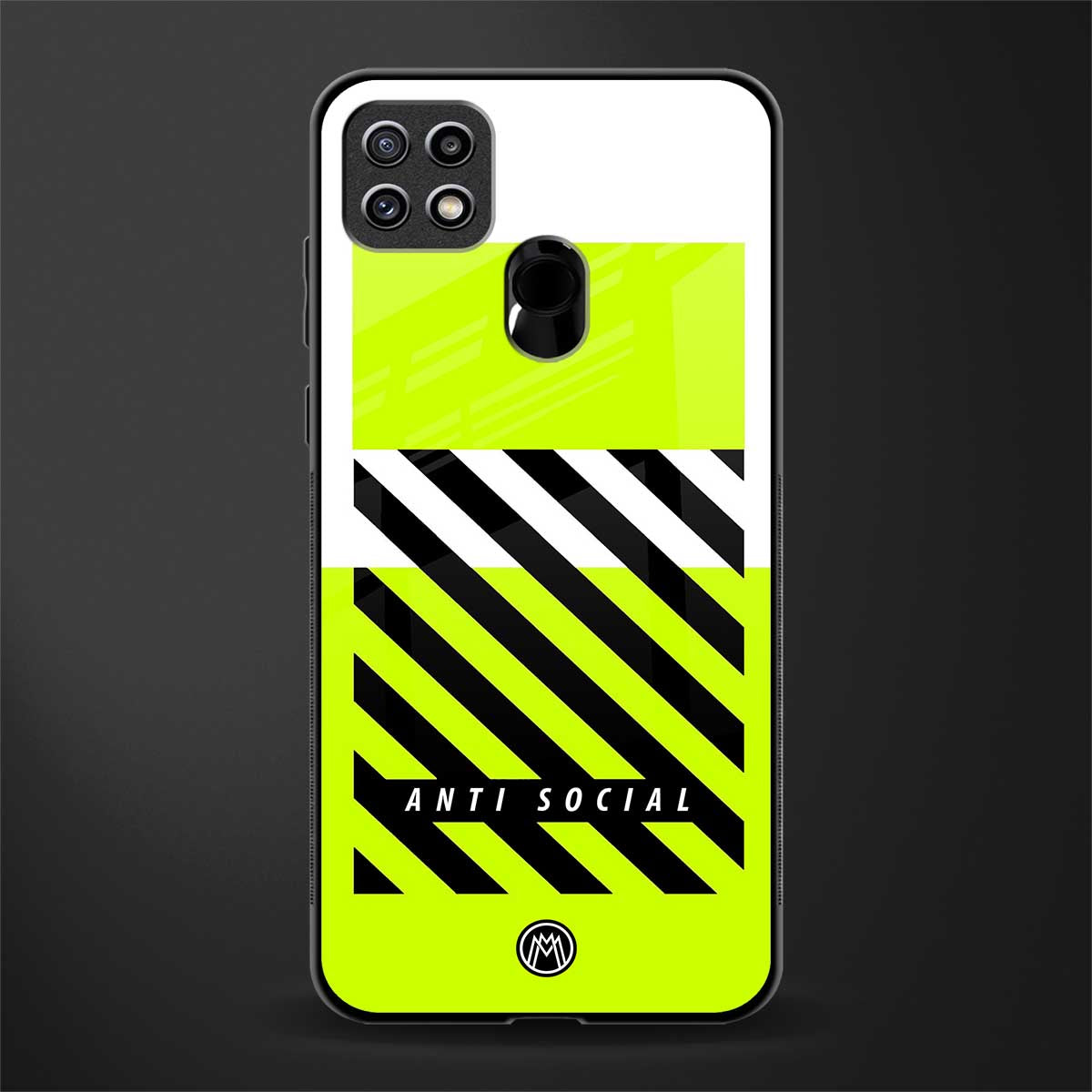 anti social glass case for oppo a15 image