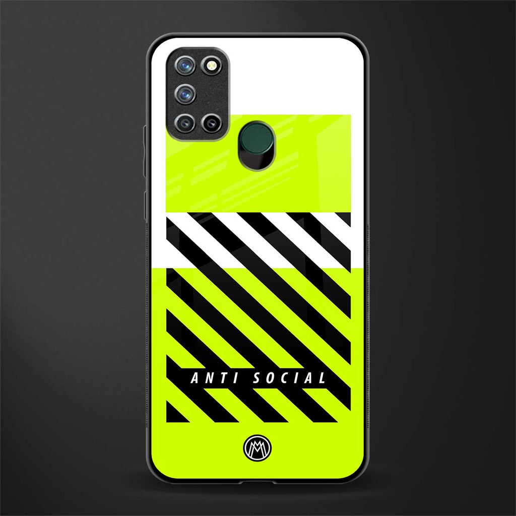 anti social glass case for realme 7i image