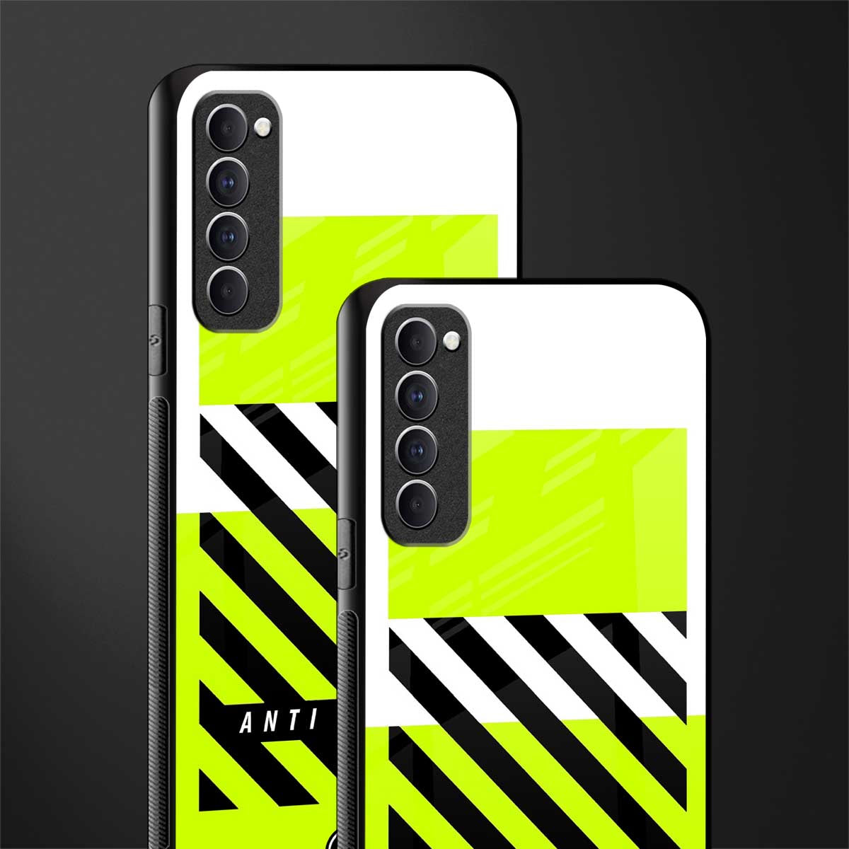 anti social glass case for oppo reno 4 pro image-2