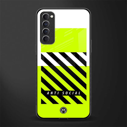 anti social glass case for oppo reno 4 pro image