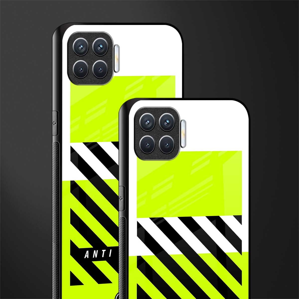 anti social glass case for oppo f17 image-2